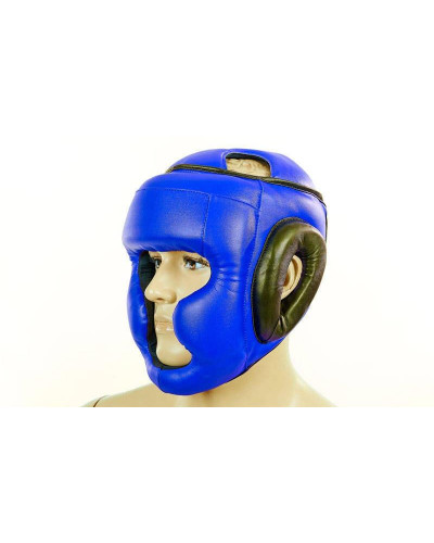 Шолом тренувальний Lev Sport кожвинил (синій)