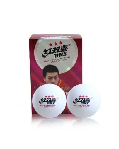 Мячи DHS 3*** 40+ Plastic (коробка 6 шт.)