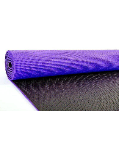 Килимок для фітнесу та йоги Yoga Mat PVC 6 мм. двухслойный (помаранчево-чорний)