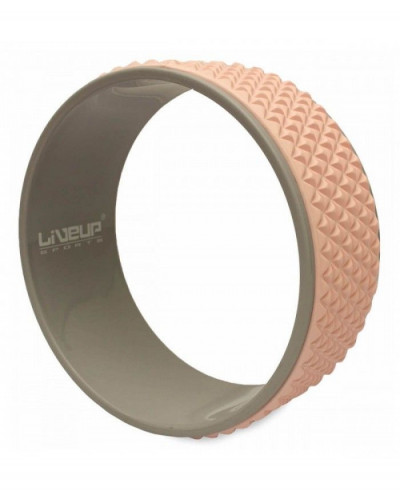 Колесо для йоги и фитнеса LiveUp YOGA RING 13х33 см розовый