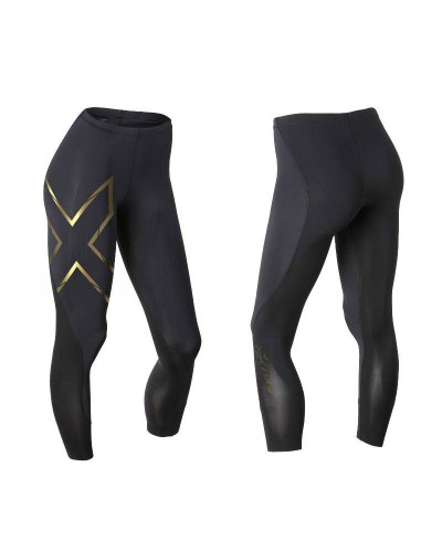 Компрессионные штаны женские 2XU Elite MCS WA3063b черно-золотые