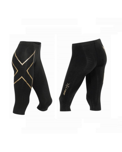 Компрессионные штаны женские 2XU Elite MCS Thermal WA3511b черные c логотипом