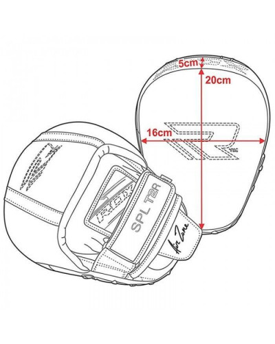 Лапы боксерские RDX Leather Red