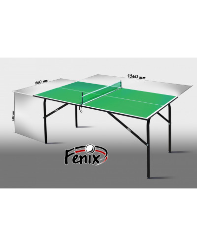 Теннисный стол Феникс Kids (для помещений) зеленый