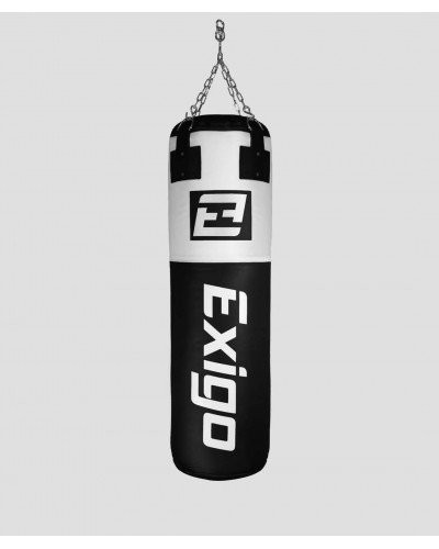 Exigo Super Pro 4ft 40kg Кожаный боксерский мешок - Черный/Белый