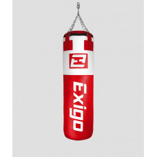 Exigo Super Pro 4ft 40kg Кожаный Боксёрский Мешок - Красный/Белый