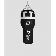 Exigo Super Pro 3.5ft 40kg Кожаный Угловой Боксерский Мешок - Черный/Белый