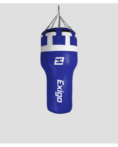 Exigo Super Pro 3.5ft 40kg Кожаный Угловой Боксерский Мешок - Синий/Белый