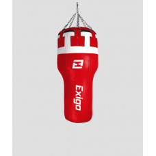 Exigo Super Pro 3.5ft 40kg Кожаный угловой мешок для бокса - Красный/Белый