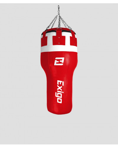 Exigo Super Pro 3.5ft 40kg Кожаный угловой мешок для бокса - Красный/Белый