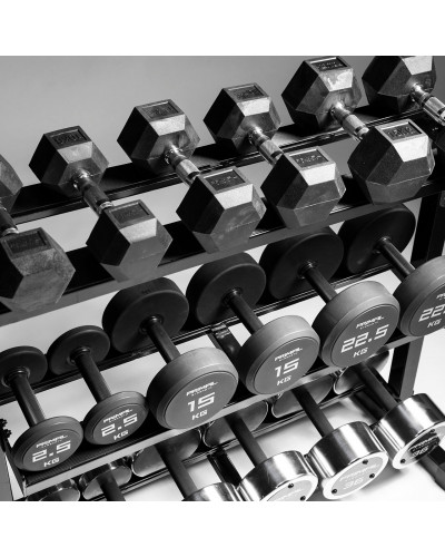 Компактна триярусна стійка для гантелей Primal Performance Series