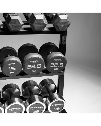 Компактна триярусна стійка для гантелей Primal Performance Series