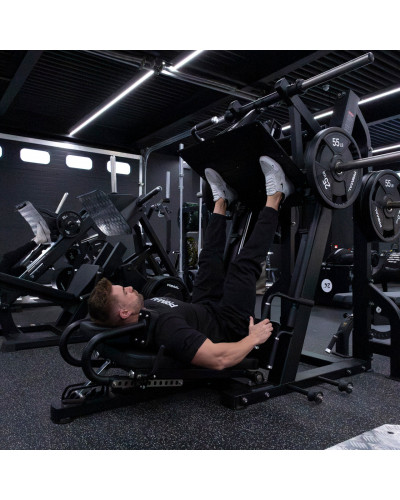 Похилий жим ногами під кутом 70 градусів із плитами Primal Performance Series Похилий жим ногами під кутом 70 градусів із плитами Primal Performance Series