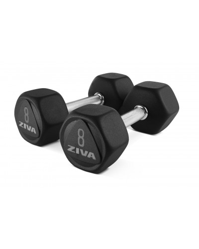 Гантели ZIVA SL Premium Hexagon Virgin Rubber