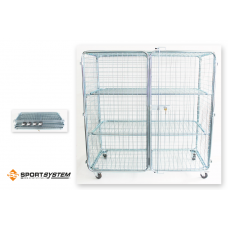 Візок для обладнання сітчастий оцинкований 155×75×160 см S00358