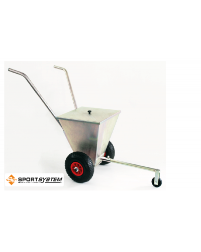 Гальванізований сталевий візок для розмітки поля порошком, мобільний S04570
