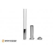 Пара алюмінієвих футзальних воріт Ø 80 мм, 300×200 см, монтаж у ґрунт S04603