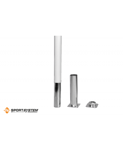 Пара алюмінієвих футзальних воріт Ø 80 мм, 300×200 см, монтаж у ґрунт S04603
