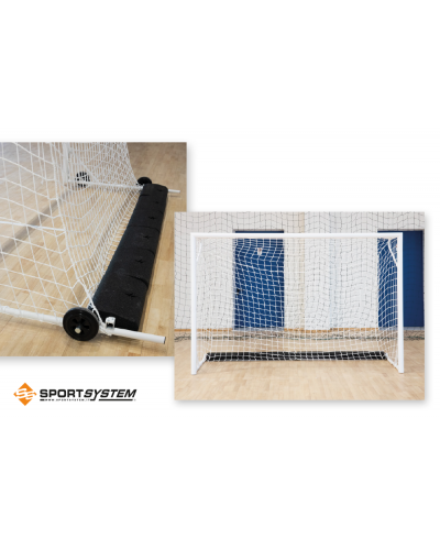 Пара лакованих алюмінієвих футзальних воріт Ø 80 мм, 300×200 см, додаткова вага S04605