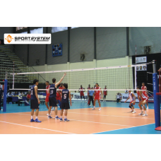 Пара односекційних склопластикових антен, біло-червоні S04758