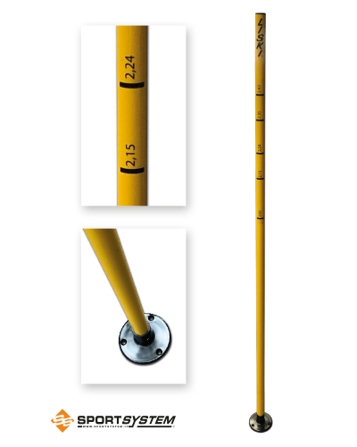 Платформа для арбітра волейболу, фіксована висота, сталь Ø 40 мм, HPL, колеса S04768