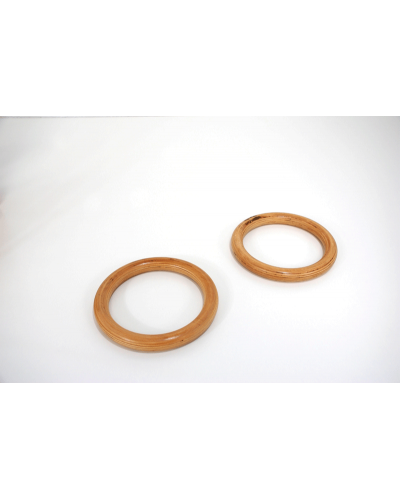 Гімнастичні кільця дерев’яні ламельні, Ø28 мм, пара S00002