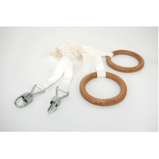 Нейлонові мотузки з дерев’яними кільцями Ø28 мм для гімнастики, комплект S00006