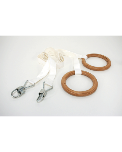 Нейлонові мотузки з дерев’яними кільцями Ø28 мм для гімнастики, комплект S00006