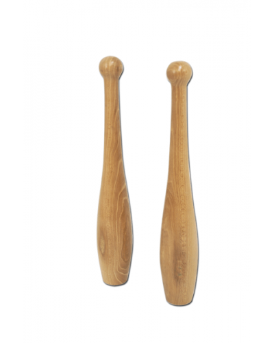 Булави дерев’яні букові 40 см, 500 г, пара S00506