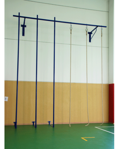 Настінний комплекс для лазіння з дерев’яними жердинами та канатами 6 м S00766