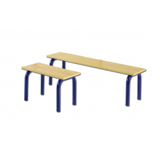 Лава для шведської стінки, сталева, дерев’яне сидіння, 120 см S00904