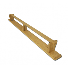 Шведська дерев’яна гімнастична лава DIN, з балансувальною колодою, 350 см S00920