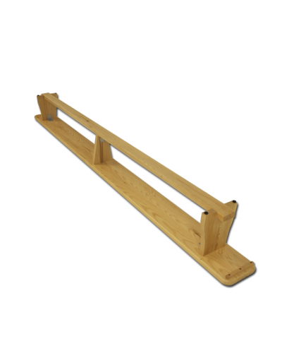 Шведська дерев’яна гімнастична лава DIN, з балансувальною колодою, 350 см S00920