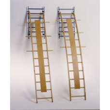 Пряма ортопедична драбина настінна дерев’яна зі спинкою S01056