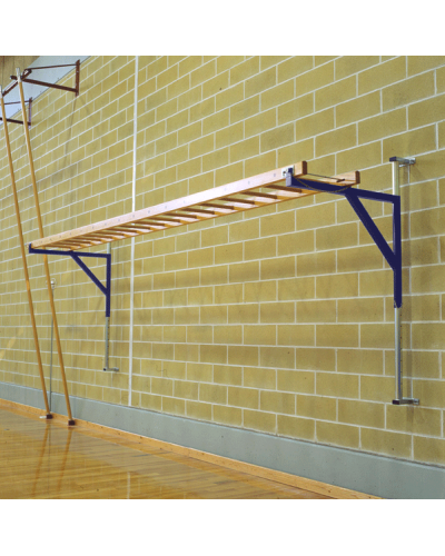 Горизонтальна настінна драбина дерев’яна, 5 м S01060