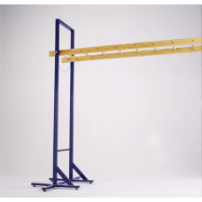 Переносна горизонтальна драбина дерев’яна на сталевій опорі, 5 м S01062