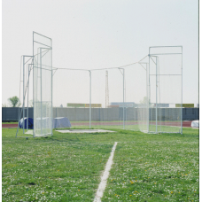 Клітка для метання диска і молота, оцинкована сталь, висота 7 м, двері 9 м, сітка нейлонова S02332