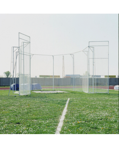 Клітка для метання диска і молота, оцинкована сталь, висота 7 м, двері 9 м, сітка нейлонова S02332