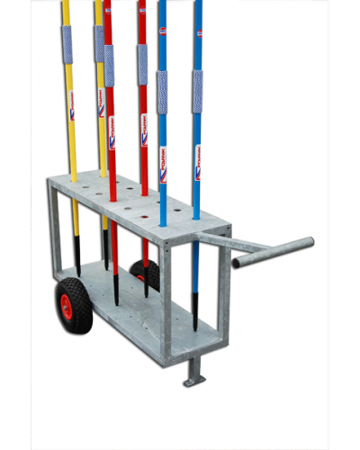 Візок для списів, оцинкована сталь, пересувний, місткість 30 шт. S02372