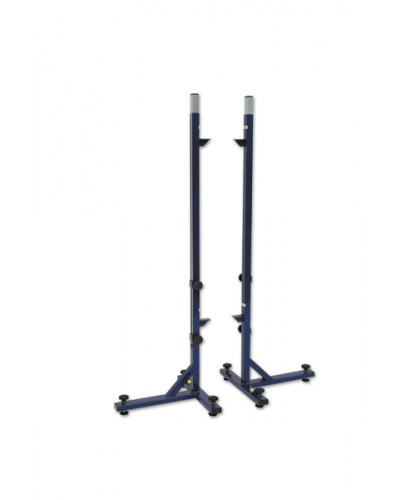 Пара телескопічних стійок для стрибків у висоту з Т-подібною основою, регульовані гумові ніжки, висота до 250 см S02556