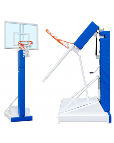 Складна монопрофільна пересувна стійка з акриловим щитом і баластом S04014