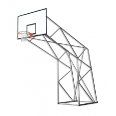 Олімпійська баскетбольна щитова конструкція стаціонарна, оцинкована сталь, щит HPL 180×105 см S04020