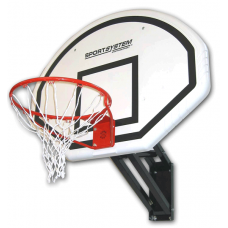 Настінна мінібаскетбольна конструкція з регульованою висотою, поліпропіленовий щит, стаціонарне кільце зі сіткою S04150