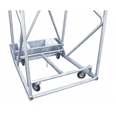 Мобільна мінібаскетбольна конструкція, оцинкована сталь, щит HPL 120×90×10 мм, стаціонарне кільце зі сіткою, важільний пристрій з колесами S04156