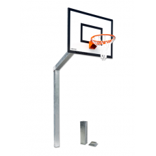 Моноблокова мінібаскетбольна конструкція, оцинкована сталь, щит HPL, стаціонарне кільце зі сіткою S04159