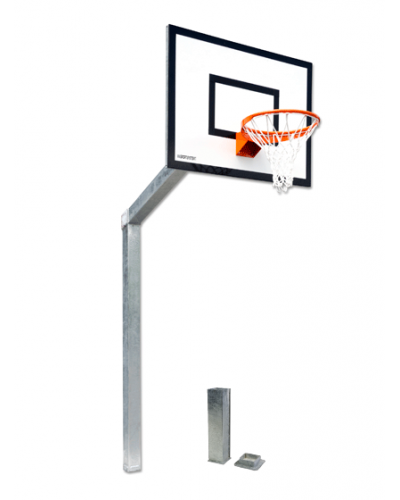 Моноблокова мінібаскетбольна конструкція, оцинкована сталь, щит HPL, стаціонарне кільце зі сіткою S04159