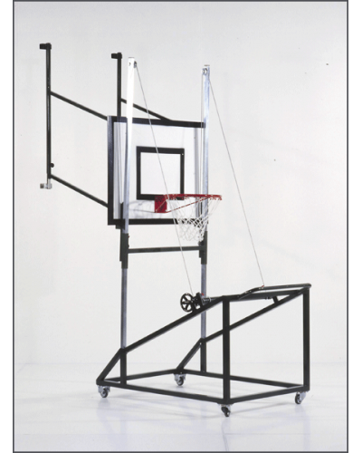 Пара мінібаскетбольних конструкцій для кріплення до щита, лакована сталь, щит 120×90×18 мм, стаціонарне кільце зі сіткою S04161