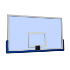 Щит із загартованого скла 1800×1050×12 мм, сталева рама, поліуретанова L-накладка S04208