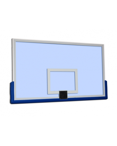 Щит із загартованого скла 1800×1050×12 мм, сталева рама, поліуретанова L-накладка S04208