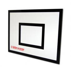 Щит для мінібаскетболу деревностружковий 1200×900×18 мм, для приміщень, білий із розміткою S04214